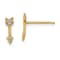 14k Yellow Gold Cubic Zirconia Arrow Post Earrings