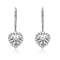 Pear Shape CZ Halo Drop Earrings In Sterling Silver