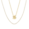 CZ Initial S Tennis Necklace And Pendant Set In 14K Gold Over Brass 4.05ctw