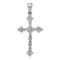 Rhodium Over 14k White Gold Diamond Cross Pendant