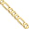 10k Yellow Gold 6mm Concave Open Figaro Link Bracelet