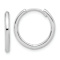 Rhodium Over 14k White Gold Polished 5/8" Hinged Hoop Earrings