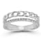 Sterling Statements Rhodium Over Sterling Silver Stacked CZ Curb Ring