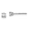 14K White Gold Lab Grown Diamond 1/4ctw VS/SI GH Screw Back 4 Prong Earrings