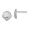 Rhodium Over 14k White Gold Scallop Shell Stud Earrings