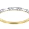 Lab-Grown Diamond Baguette And Round Band Ring In 14K Gold Over Sterling Silver
