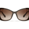 Chanel Dark Brown White Pearl Detail / Brown Lens Sunglasses