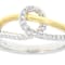 Contemporary Lab-Grown Diamond Rope-Motif Bypass Ring In Two-Tone Gold