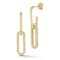 Rachel Zoe Pave Link CZ Drop Earrings in 14K Gold Over Sterling Silver