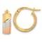 14k Yellow Gold and Rhodium Over 14k Yellow Gold Polished and Satin
9/16" Hoop Earrings