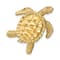 14k Yellow Gold Textured Sea Turtle Slide Pendant