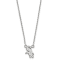 Rhodium Over Sterling Silver MLB LogoArt Chicago White Sox Pendant Necklace