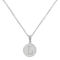 Initial L Charm Pendant Necklace In Silver-Tone