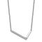 Rhodium Over 14k White Gold Sideways Diamond Initial L Pendant Cable
Link 18 Inch Necklace