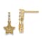 14k Yellow Gold Diamond and Yellow Sapphire Star Dangle Earrings