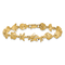 14k Yellow Gold Textured Nautical Combination with Dolphins Link Bracelet