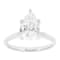 Lab-Grown Diamond Pear Shape Solitaire Ring In 14K White Gold 2.00ct
