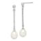 Rhodium Over Sterling Silver 8-9mm White Rice Freshwater Cultured Pearl
CZ Earrings