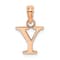 14k Rose Gold Polished Block Letter Y Initial Pendant