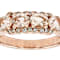 Morganite Oval And White Zircon Ring In 18K Rose Gold Over Sterling
Silver 1.14ctw