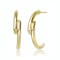 Overlapping Open Hoop Earrings In 14K Gold Over Brass