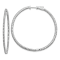 Rhodium Over 14K White Gold Oro Spotlight Lab Grown Diamond SI+, H+,
Hoop with Safety Clasp Earrings