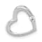 Rhodium Over 14k White Gold Diamond Heart Chain Slide Pendant
