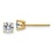 14K Yellow Gold 1/2ct. 4.0mm Round D E F Pure Light Moissanite Earrings