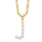 Gold Tone Sterling Silver 3-5.5mm Freshwater Cultured Pearl LETTER J
18-inch Necklace