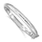 Rhodium Over Sterling Silver 7mm Fancy Hinged Bangle Bracelet