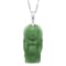 Sterling Silver Jadeite 32x17MM  Buddha Pendant with Singapore Chain
