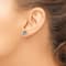 Rhodium Over 14K White Gold 4ct. 8.0mm Round D E F Pure Light Moissanite Earrings