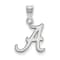 Rhodium Over Sterling Silver LogoArt University of Alabama Small Pendant