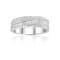 Baguette and Round White Topaz Sterling Silver Crossover Band Ring, 1.25ctw