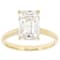 Lab-Grown Diamond Emerald-Cut Solitaire Ring In 14K Gold 3.00ct