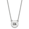 Rhodium Over Sterling Silver LogoArt Sigma Kappa Small Enamel Pendant Necklace
