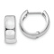 Rhodium Over 14k White Gold Polished 1/2" Hinged Hoop Earrings