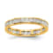 14K Yellow Gold Lab Grown Diamond Polished 1 ct. Channel Set Eternity Band