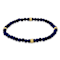 Blue Lapis Lazuli Beaded Stretch Bracelet In 14K Yellow Gold Over
Sterling Silver