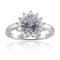 Heart Shape Aquamarine with White Topaz Accents Sterling Silver Ring, 1.06ctw