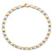 14K Two-tone Gold Diamond-Cut Fancy Link Bracelet
