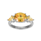 Yellow Cubic Zirconia Platinum Over Sterling Silver November Birthstone
Ring 5.49ctw