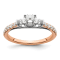 10K Two-tone Lab Grown Diamond VS/SI GH, Complete Engagement Ring 0.71ctw
