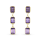 Amethyst 7x5mm Rectangular Octagonal 14K Yellow Gold Dangle Earrings