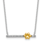 10K Yellow Gold Over Sterling Silver Cubic Zirconia Paw Bar 16-inch with
2-inch Ext. Necklace