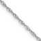 Rhodium Over 14k White Gold 1.1mm Solid Singapore 14 Inch Chain