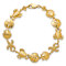 14k Yellow Gold Textured Sea Life Theme Bracelet