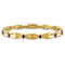 Blue Sapphire 10K Yellow Gold Bracelet 1.32ctw
