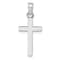Rhodium Over 14k White Gold Polished Cross Pendant