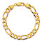 10k Yellow Gold 8.75mm Flat Figaro Link Bracelet